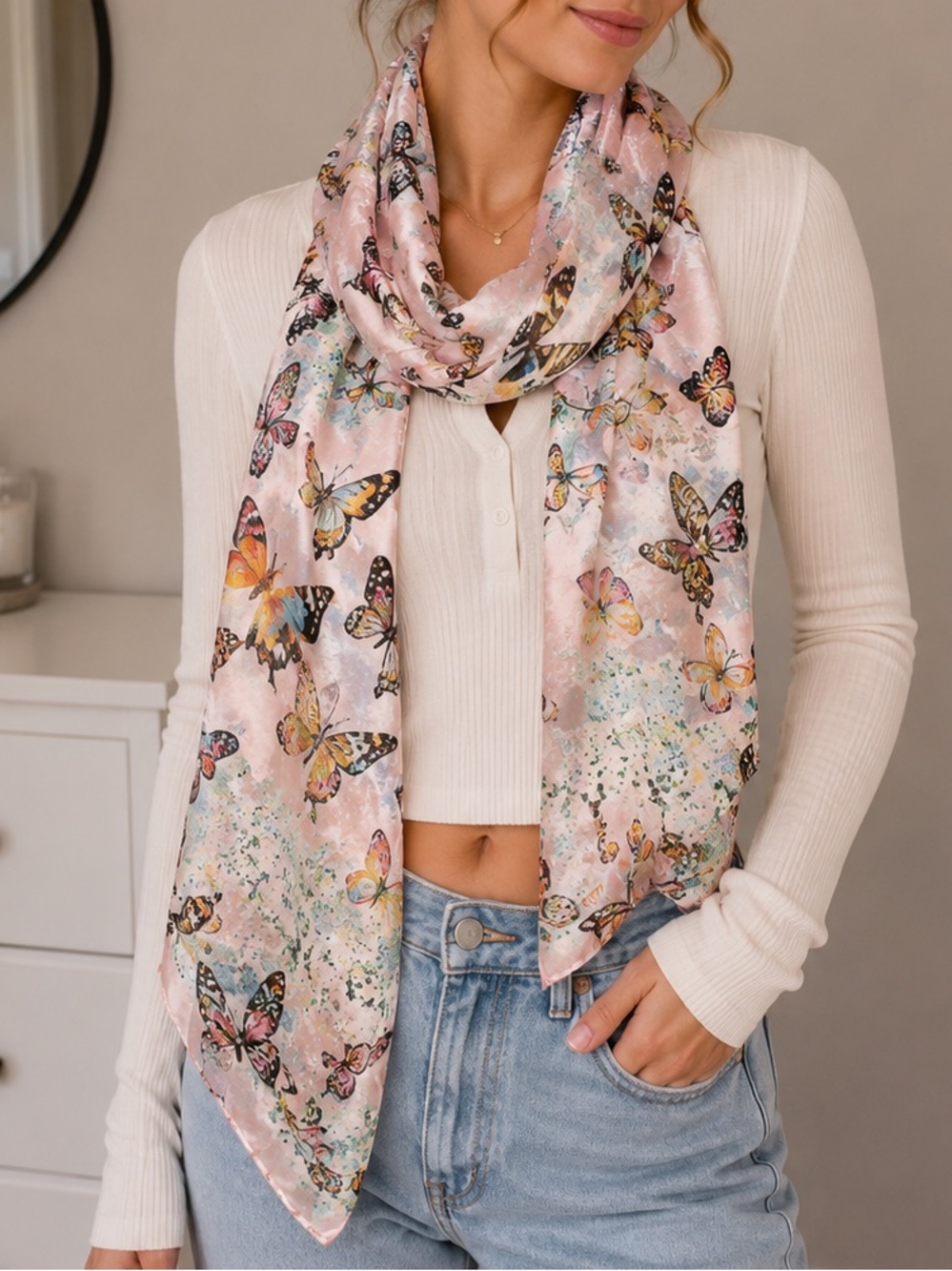 Silky Butterfly Scarf